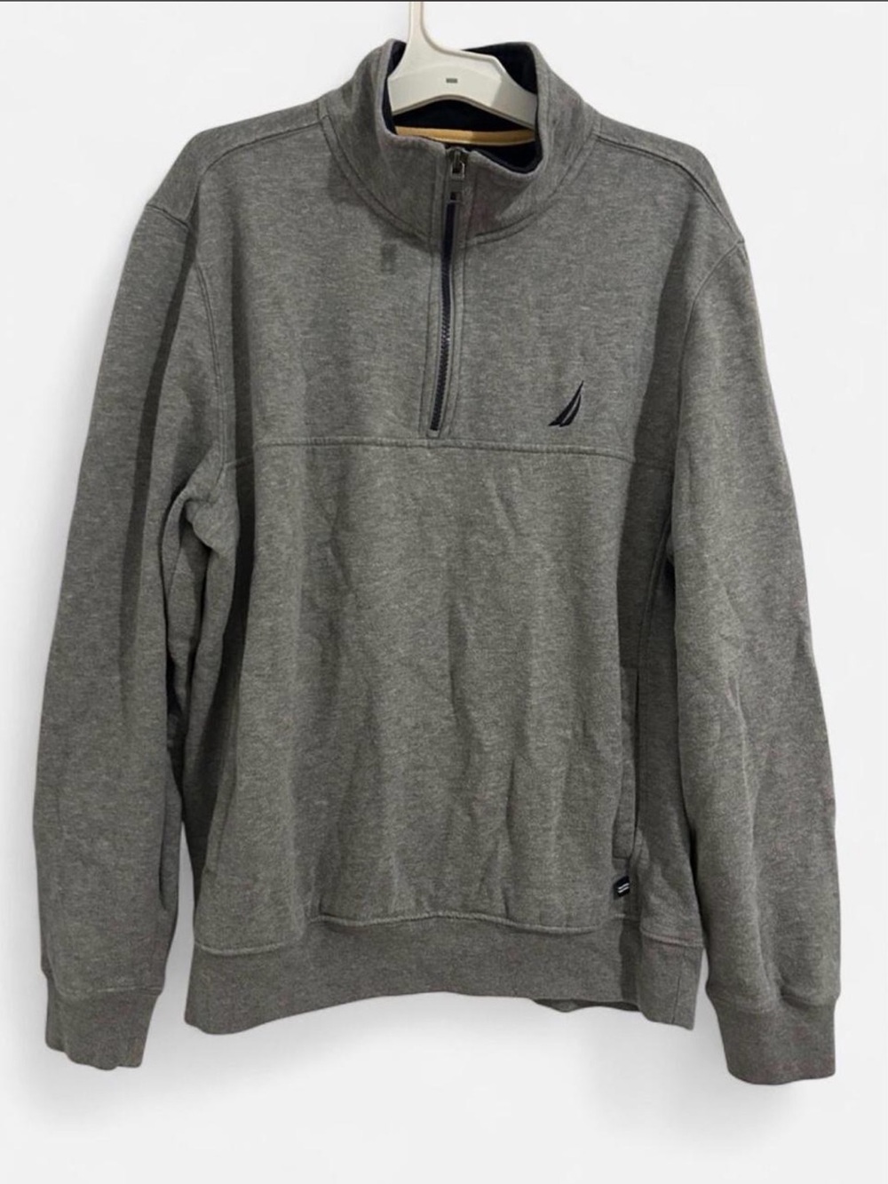 Nautica Men's Heather Gray Pullover Sweater